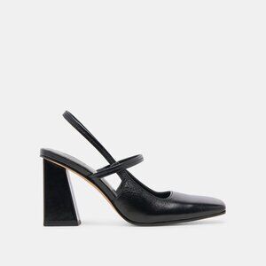 Dolce Vita Soyer Heels color: MIDNIGHT CRINKLE PATENT